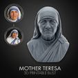 34.jpg Mother Teresa 3D Printable Bust