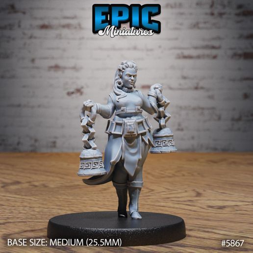 Aztec Tribe Priestess ‧ DnD Miniature ‧ Tabletop Miniatures ‧ Gaming Monster ‧ 3D Model ‧ RPG ‧ DnDminis ‧ STL FILE