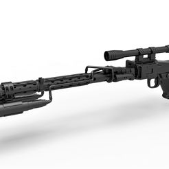 1.jpg Archivo 3D Rifle Blaster DLT-19D del Death Trooper de Star Wars・Objeto de impresión 3D para descargar, CosplayItemsRock