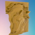 2.png Horse's head panel,3D MODEL STL FILE FOR CNC ROUTER LASER & 3D PRINTER