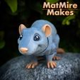 Painted-0242-copy.jpg Rat Articulated Fidget Figure, 3mf included, cute rodent flexi
