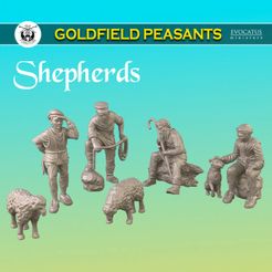 720X720-set-17-shepherds.jpg STL file Shepherds (Goldfield Peasants)・3D print design to download