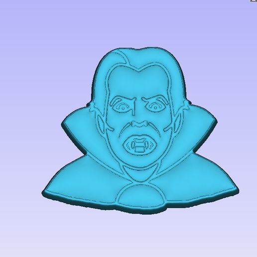 Dracula Solid Relief Model for Vacuum Forming, Silicone mold making, soap, bath bomb molds ect. 3D model