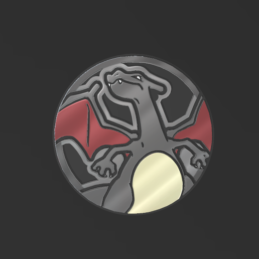 🐉 Charizard Shinny Pokemon TCG TCG Coin・ STL File for 3D printing・Cults