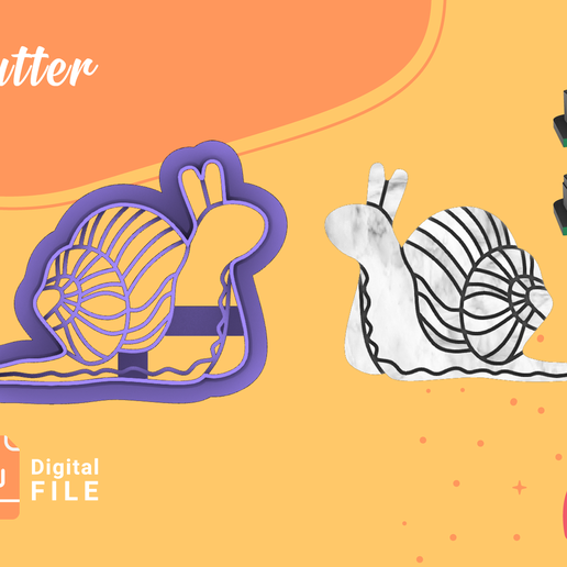 POLYMER CLAY CUTTERS/SNAIL//EULITEC.COM/CC/COPYRIGHTED LICENSE 3D model