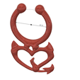 septum_fem_jewel_45_bitch v5-d21.png Faux crochet nasal Faux mamelon PIERCAGE Femme Septum Barbaella Homme Non-perçage Bijoux corporels Bondage Poids femJ-45 3d print cnc