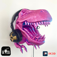 3.png T-REX DINOSAUR HEAD WALL MOUNT NO SUPPORTS