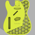 yellow.png Benutzerdefinierte Fender Telecaster Blume des Lebens Design-Muster Linkshänder