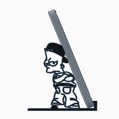 aa.jpg STL file Bart simpson phone holder・3D print design to download