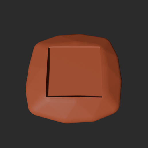 Square Stone - 3D Printable Game Token