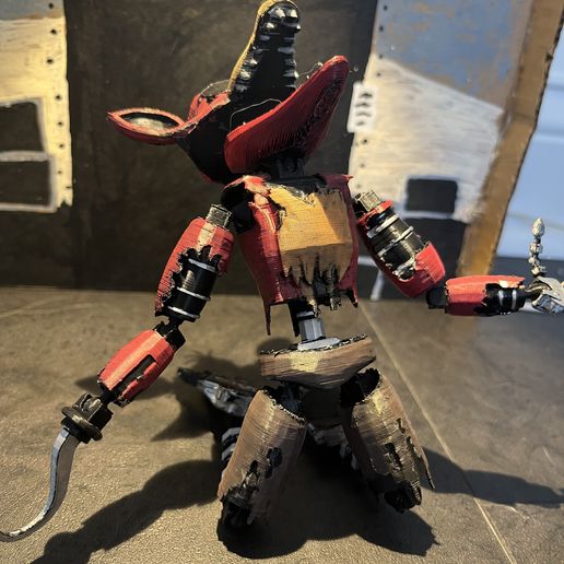 IMG_2118.jpg Withered Foxy FNAF 3D gedruckte Figur