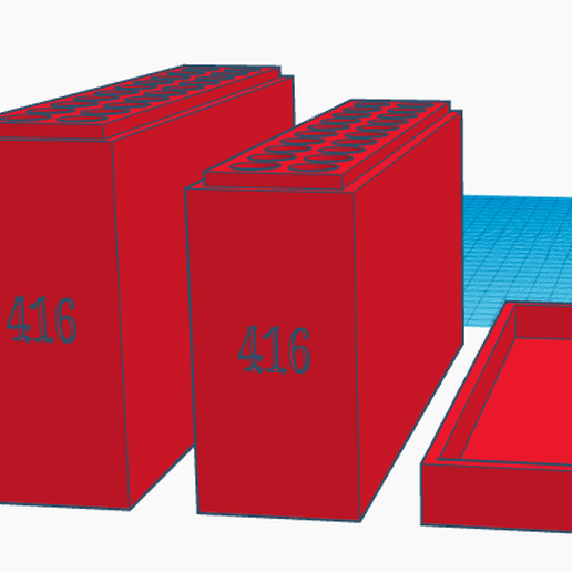 416 Win Mag (20 and 50 Rounds) 3D model