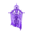 Banner-02-engraved-no-arm.stl Kit de estandarte do Cruzado das Trevas II