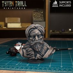 Vevgani-Bust.jpg Файл 3D Curse of Strahd - Бюст Евгея [Pre-Supported]・3D-печатная модель для загрузки