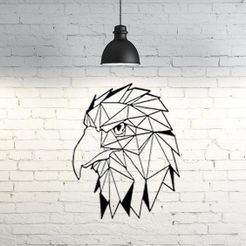 57.Eagle (2).jpg STL-Datei Eagle Wall Sculpture 2D・Design für den 3D-Druck zum Herunterladen