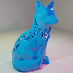 fox2.png STL file Low poly fox・Model to download and 3D print, Dawani_3D