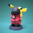 squid-game-pikachu-7.png squid game Pikachu - Pika pink soldier - Ready for 3D print 3D print model