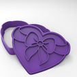 80_P_serdce-s-bantom (print).jpg COOKIE CUTTERS. FORM FOR CUTTING A COOKIE "Heart with a bow"