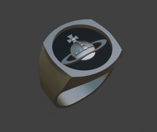 💍 Yasu ring from NANA + vivienne westwood logo・ STL File for 3D