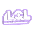 L.O.L Logo.stl STL file All high detailed cookie cutter sets (+150 cookie cutters)・3D printer model to download