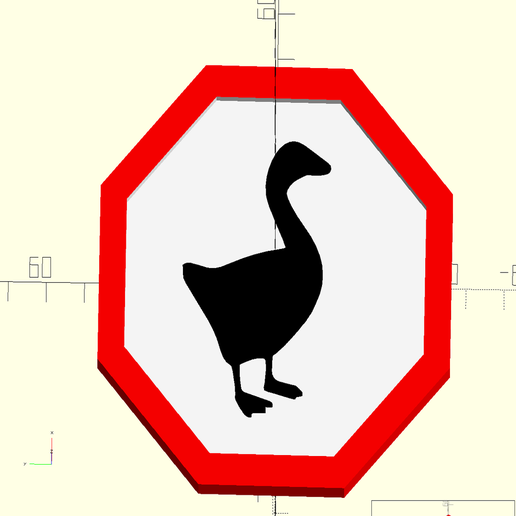 🎲 Untitled Goose Sign and Base [Customizer]・Free 3D File for ・Cults