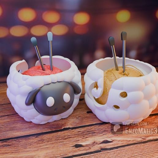 sheep - Crochet Yarn Bowl - Multiparts - 3D model önizlemesi