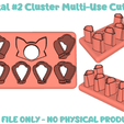Petal2ClusterSTLScreenshot.png Petal #2 Cluster polymer clay cutter STL file