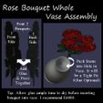 Rose-Vase-Assembly-Whole-Vase.jpg Customizable Bouquet of Roses in Flower Vase w/ Photo Frame