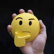 Thinking.jpg Free STL file 3D Emoji Face Icons・3D printable object to download