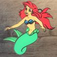 Ariel poisson.jpg Fichier STL Lot 8 ornements Disney La Petite Sirène・Objet imprimable en 3D à télécharger, DG22