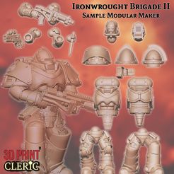 Sampler.jpg Free 3D file Ironwrought Brigade - Sample Modular Marine Maker・3D printing idea to download
