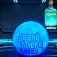 Product-Listing-Them-11.jpeg GTA 6 Lithophane Globe (3-Image Edition) | 10cm Sphere + Base for 001 Puck Light | Internal Supports Only | STL with Commercial Licence