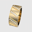 rotating_20.png Modernes geometrisches Band Ring 3D-Druck