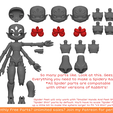o5.png [KABBIT BJD] - Spidery Kabbit Ball Jointed Doll - (For FDM or SLA Printing)
