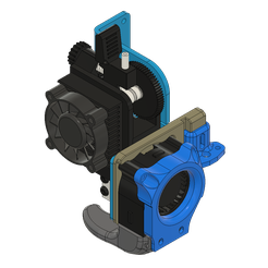 ISO View - 90º v2 Volcano Extruder Assy.png STL file ARTILLERY SIDEWINDER 4020 FAN DUCT V2 90º VOLCANO・3D print design to download