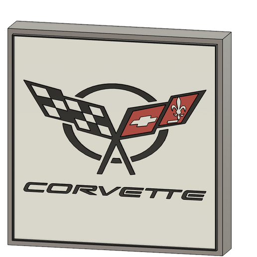 corvette logo lamp 3D model