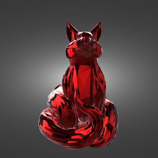 STL file Fox low poly・Model to download and 3D print・Cults
