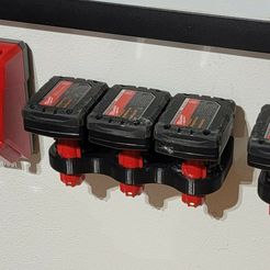 20230525_180449~3.jpg STL-Datei Milwaukee Tool M12 Akku Wandhalterung・3D-druckbares Modell zum Herunterladen
