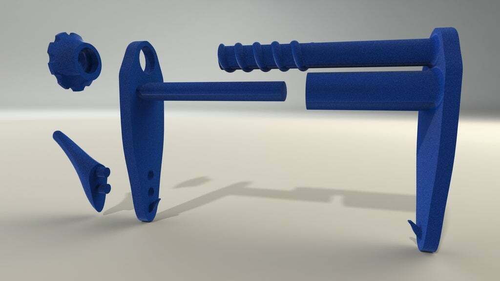 Free STL file Adjustable Cubicle Coat Hanger・3D print design to