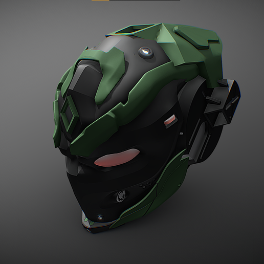 👾 Cyberpunk Mask – Futuristic Tech Decorative Mask 3D Printable Model ...