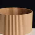 3D_Printed_Round_Bowl_Planter_3D_model_Slimprint.jpg Ribbed Bowl Planter, Vase Mode