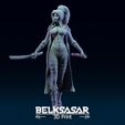 02.jpg Girl Assassin with Katana in dynamic pose - two versions 3D print model