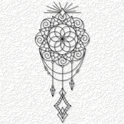 project_20230509_1110478-01.png Gothic Dream Catcher Wall Art Goth wall decor 2d art