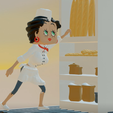 betty-boulangere.png STL file DIORAMA BETTY BOOP baker・3D printing design to download