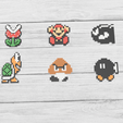 imanes mario 3.png Set x20 fridge magnets by Mario Bros