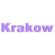 Krakow_name.stl Wall silhouette - City skyline Set