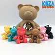 FIDGET-BEAR-KEYCHAIN-06.jpg STL file TEDDY, ARTICULATED AND FIDGET KEYCHAIN printed in place without supports・Model to download and 3D print