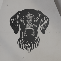Dog-2.png STL file Dog Wall Art・Design to download and 3D print