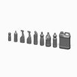 2.jpg 1/12 And 1/6 Scale Miniature Cleaning Bottle Set (8 piece) for Dollhouses and Miniature Projects (commercial license)