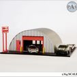 DOME-001.jpg STL file Mini garage diorama for 1/64 scale diecasts - Model 005 - STEEL DOME・3D print design to download